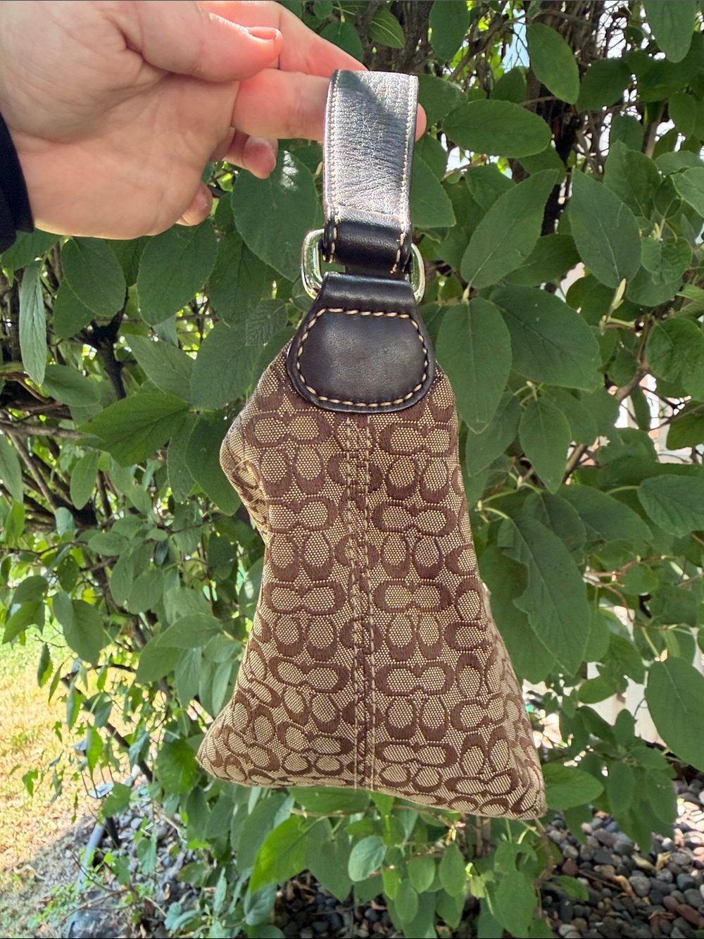 Coach Brown Signature Canvas small bag - Picture 3 of 7